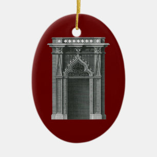 Antikes architektonisches Element, gotisches Porta Keramik Ornament