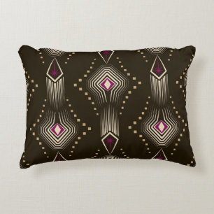 Antikes Art Deco geometrisches Ornament Dekokissen