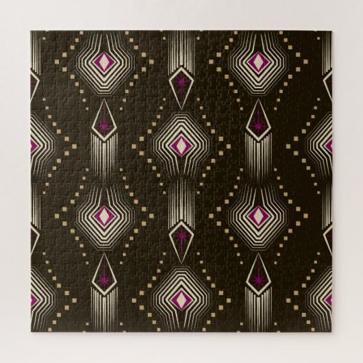 Antikes Art Deco Geometrisches Ornament Puzzle (Vertikal)