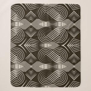 Antikes Art Deco nahtloses Ornament Sherpadecke