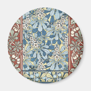 Antikes Art Nouveau Muster mit Kastanienblüten Magnet