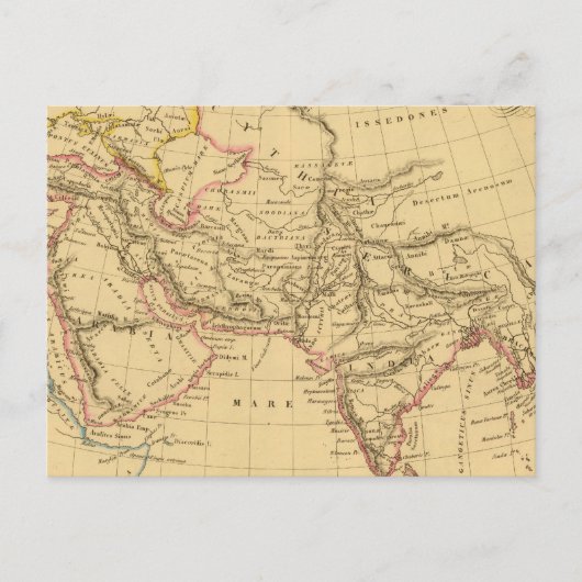 Antikes Asien Postkarte (Vorderseite)