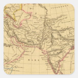 Antikes Asien Quadratischer Aufkleber