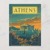 Antikes Athen, Griechenland Postkarte | Parthenon