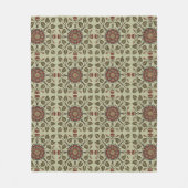 Antikes Audsley Tudor-Rose viktorianisches Muster Fleecedecke (Vorderseite)