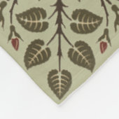 Antikes Audsley Tudor-Rose viktorianisches Muster Fleecedecke (Ecke)