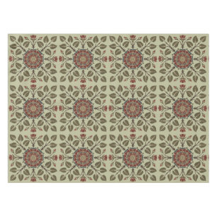 Antikes Audsley Tudor-Rose viktorianisches Muster  Tischdecke