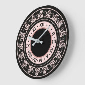Antikes Aussehen Schwarz und Pachy Rosa römische Z Große Wanduhr (Winkel)