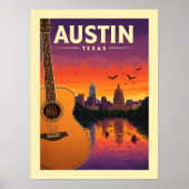 Antikes Austin Texas Poster (Vorne)