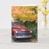 Antikes Auto, alles Gute zum Geburtstag, Vater Karte (Gelbe Blume)