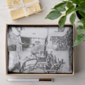 Antikes Auto als SkizzeSeidenpapier Seidenpapier (Geschenk)