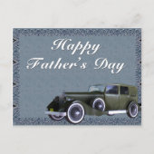 Antikes Auto D1 - Glückliche Vatertag Postkarte (Vorderseite)