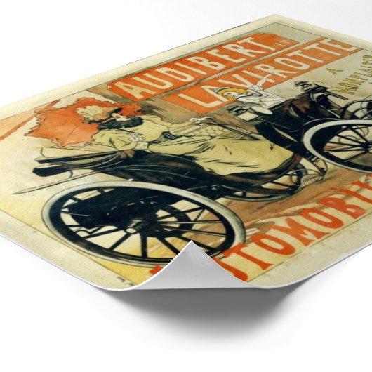 Antikes Auto Französisch Werbeplakat oder Print Poster (Ecke)
