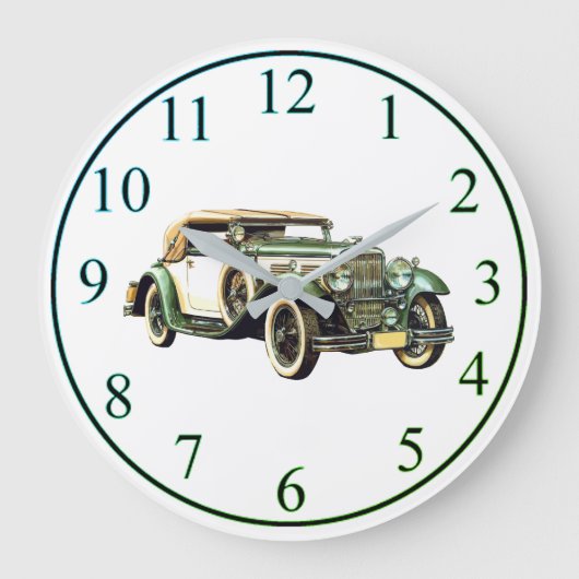Antikes Auto Große Wanduhr (Vorderseite)