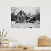 Antikes Auto in Rock Creek Park, 1920er Poster (Küche)