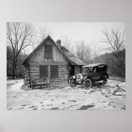 Antikes Auto in Rock Creek Park, 1920er Poster (Vorne)