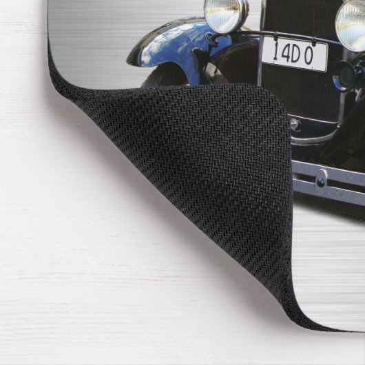 Antikes Auto, Name, gebürstetes Silber Mousepad (Ecke)