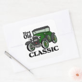 Antikes Auto nicht alt klassisch Geburtstag Quadratischer Aufkleber (Umschlag)