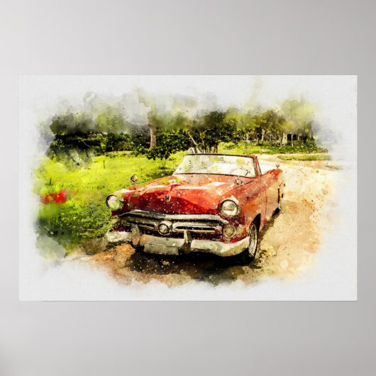 Antikes Auto Poster (Vorne)