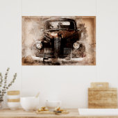 Antikes Auto Poster (Küche)
