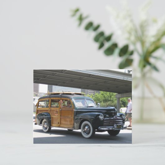 antikes Auto Postkarte (Stehend Vorderseite)