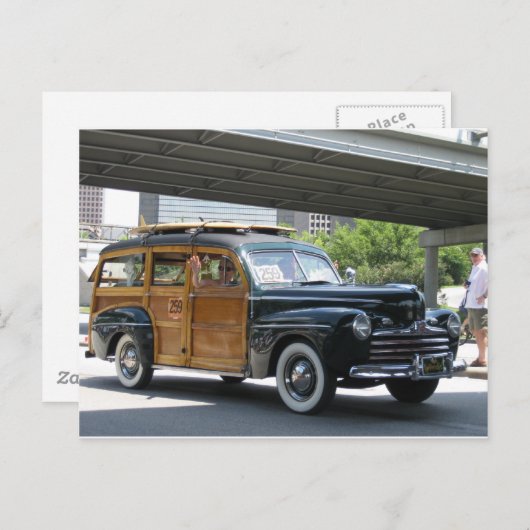 antikes Auto Postkarte (Vorne/Hinten)