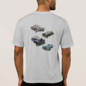 Antikes Auto Scheune Die Autos T-Shirt (Rückseite)