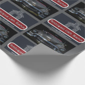 Antikes Auto Scheune Geschenkpapier (Ecke)