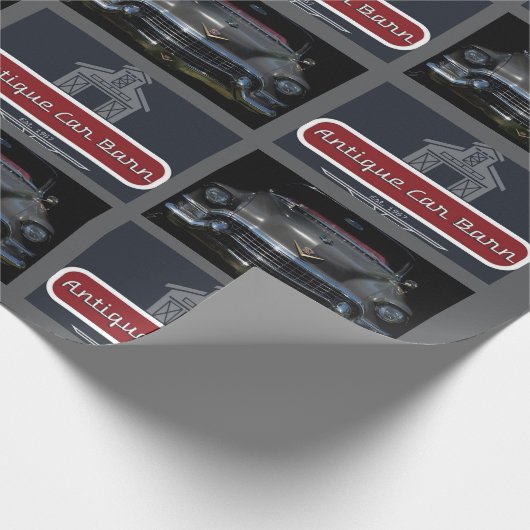 Antikes Auto Scheune Geschenkpapier (Ecke)