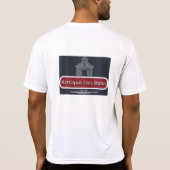 Antikes Auto Scheune - Trockenpassend Weiß T-Shirt (Rückseite)