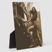 Antikes Auto und Mädchen Fotoplatte (Seite)
