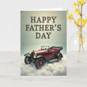 Antikes Auto Vatertagskarte Karte (Gelbe Blume)