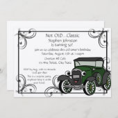 Antikes Auto zum Geburtstag Einladung (Vorne/Hinten)
