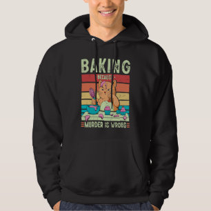 Antikes Backen, weil Mord falsch ist Katze Hoodie