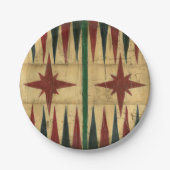 Antikes Backgammon-Spiel-Brett durch Ethan Harper Pappteller (Vorderseite)