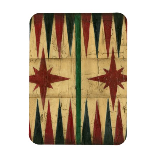 Antikes Backgammon-Spielbrett von Ethan Harper Magnet (Vertikal)