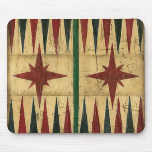 Antikes Backgammon-Spielbrett von Ethan Harper Mousepad (Vorne)