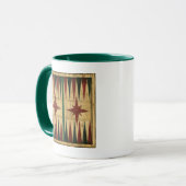 Antikes Backgammon-Spielbrett von Ethan Harper Tasse (Vorderseite Links)