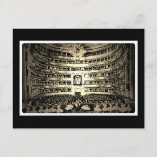 Antikes Ballett Scala Mailand Schwarz-Weiß-Foto Postkarte
