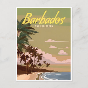Antikes Barbados Karibik Bridgetown Postkarte