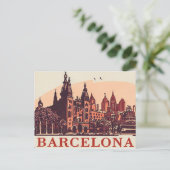 Antikes Barcelona Spanien Postkarte (Stehend Vorderseite)
