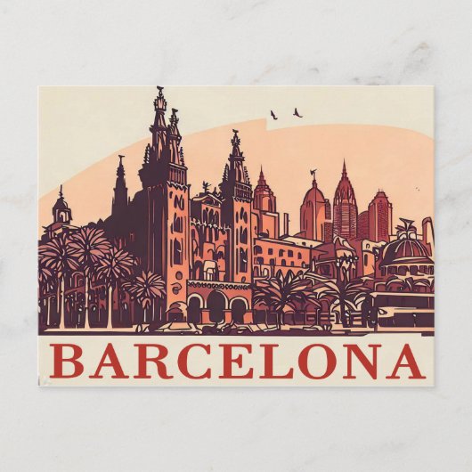 Antikes Barcelona Spanien Postkarte (Vorderseite)