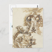 Antikes barockes Formen Postkarte (Vorne/Hinten)