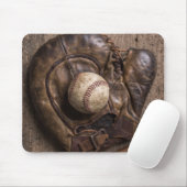 Antikes Baseballzubehör Mousepad (Mit Mouse)