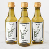 Antikes Basilikum Weinetikett (Flaschen)