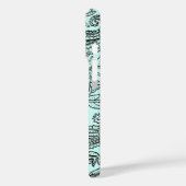 Antikes Batik-Textil-Wallpaper-Muster, Blau Case-Mate iPhone Hülle (Rückseite / Links)