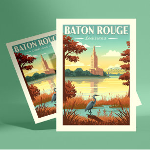 Antikes Baton Rouge Louisiana Postkarte