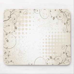 Antikes Beige-Blumenmuster Mousepad