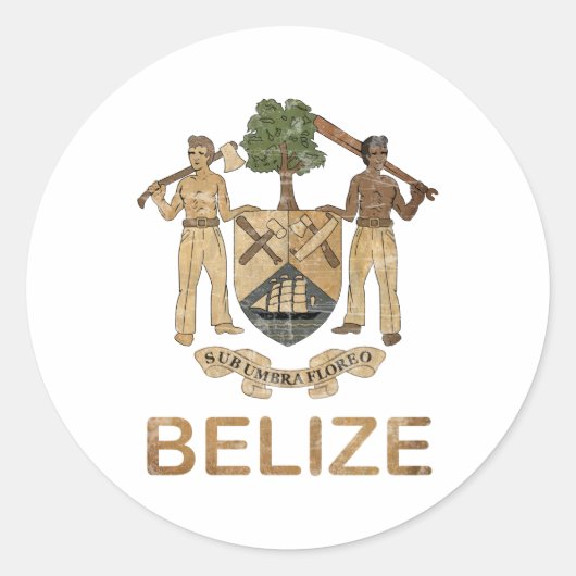 Antikes Belize Runder Aufkleber (Vorderseite)