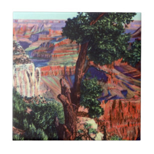 Antikes Bild der Grand Canyon Landschaft Fliese